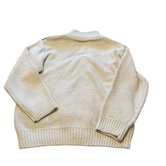 Vintage Fonxion 1/4 Zip Pullover Mockneck Sweater - Wool Size Large-Long Sleeves - Picture 5 of 8